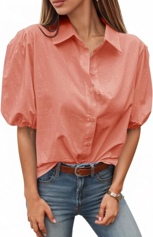 Collared Dressy Casual Blouse CH8