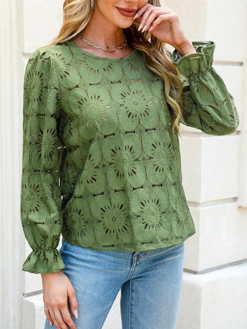 Dressy Hollow Out Top CH5 - Image 2