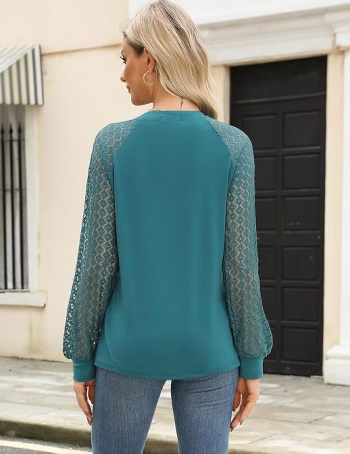 Fashion Lace Long Sleeve Top CH27 - Image 2