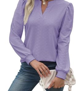 Lilac Puff Long Sleeve Top CH24