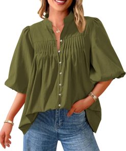 Loose Fit Button Down Shirt CH13