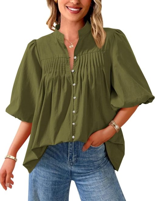 Loose Fit Button Down Shirt CH13