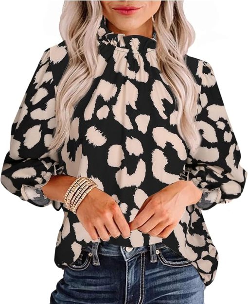 Mock Neck Ruffle Top CH17
