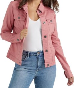 Pink Stretch Denim Jacket CH37
