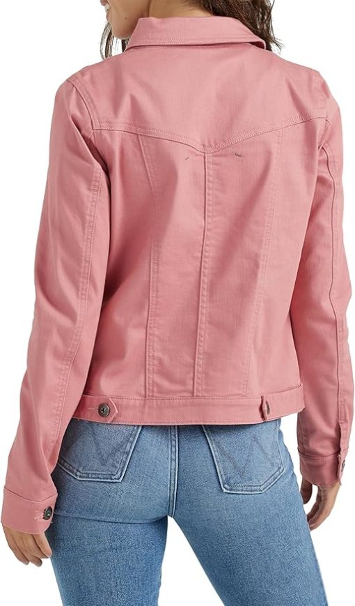 Pink Stretch Denim Jacket CH37 - Image 2