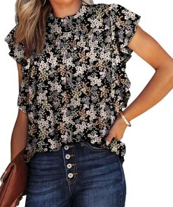 Ruffle Short Sleeve Top CH1