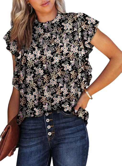 Ruffle Short Sleeve Top CH1