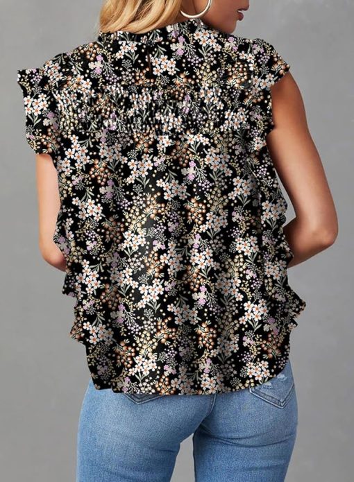 Ruffle Short Sleeve Top CH1 - Image 2