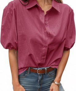 Short Puff Sleeve Shirt CH10