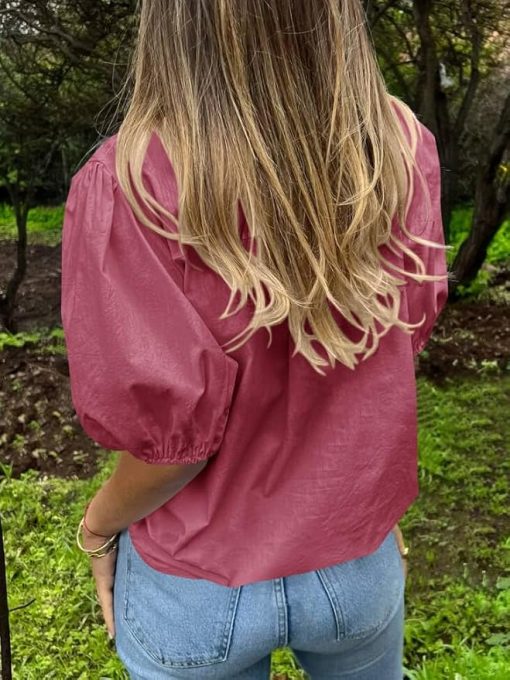 Short Puff Sleeve Shirt CH10 - Image 2