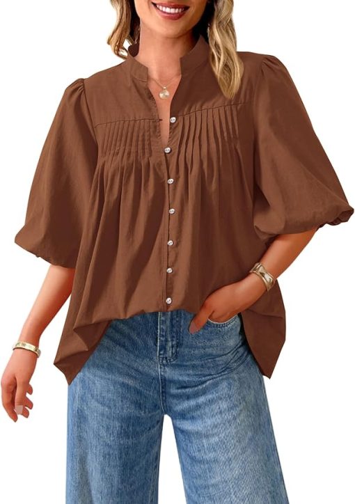 Summer Short Lantern Sleeve Top CH14