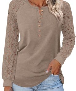 Trendy Lace Long Sleeve Top CH32