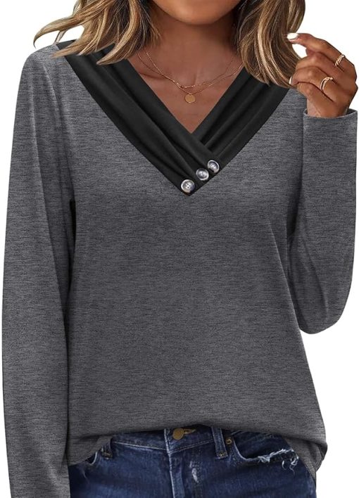 Women's Fall Tunics Long Sleeve Top CH20 - Image 2