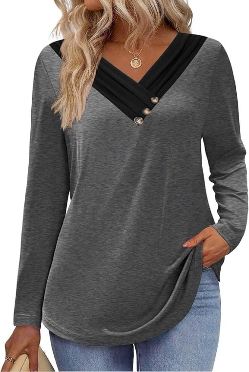 Women's Fall Tunics Long Sleeve Top CH20