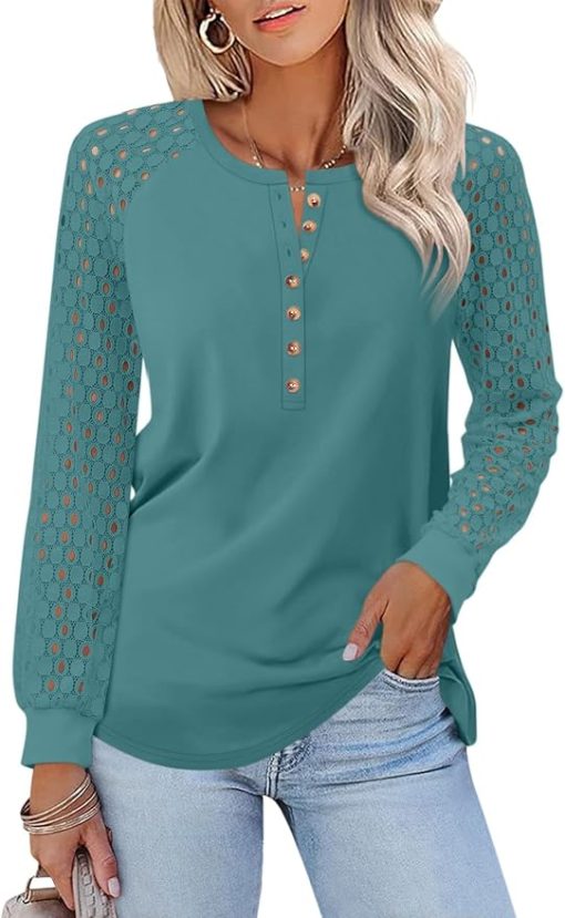 Women's Lace Long Sleeve Top CH31
