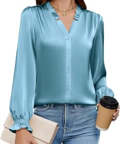 Women's Silk Button Down Shirt CH30