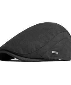 Stylish Solid Color Wool Flat Cap