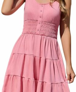 Light Pink Summer Mini Dress CH6