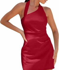 Women's Halter Sleeveless Neck Mini Dress CH76