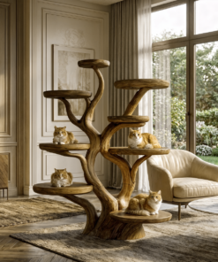 Rustic Organic Cat Tree Sculptural Pet Furniture