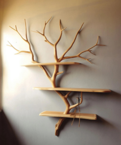 Tree Branch Floating Shelf Wall Mount Bookshelf