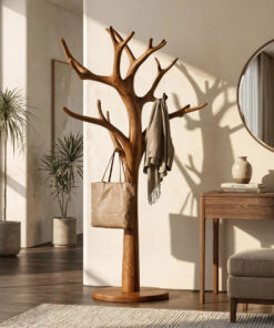 Rustic Tree Coat Stand Entryway Living Room Mudroom