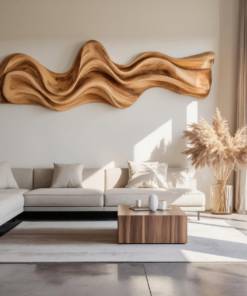 Large Wavy Wall Art Sculpture For Living Room