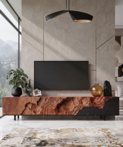 Rustic TV Console Stand For Living Room Design