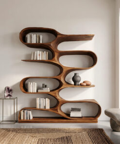 Organic Living Room Bookshelf For Home Decor