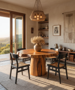 Round Pedestal Dining Table For Modern Kitchen Or Dining Room
