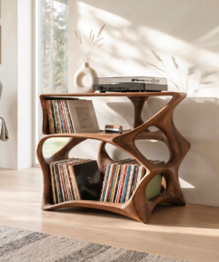 Farmhouse Record Stand Cozy Living Room Furniture