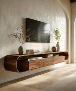 Organic Modern Floating TV Console For Living Room