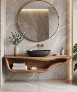 Handcrafted Live Edge Vanity For Custom Bathrooms