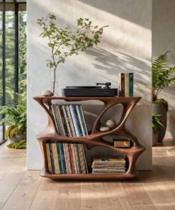 Mid Century Record Stand Vinyl Storage Solution