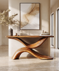 Handcrafted Live Edge Console Table Furniture Decor