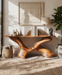 Mid Century Foyer Table For Living Room