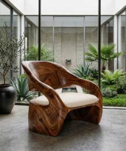 Organic Sculptural Lounge Chair For Living Or Bedroom
