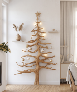 Rustic Christmas Tree Wall Decor Living Room