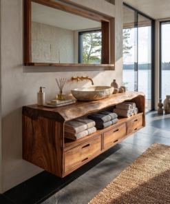 Farmhouse Floating Vanity For Bathroom Storage Ideas