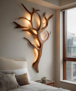 Handcrafted Branch Wall Lamp For Wall Decor