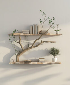 Tree Branch Driftwood Live Edge Floating Shelf Gift For Reader