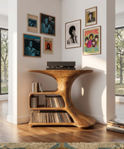 Mid Century Wooden Media Console For Bedroom Furniture