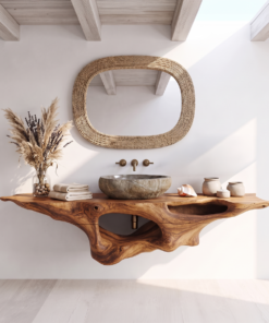 Farmhouse Solid Wood Vanity Unique Bathroom Design