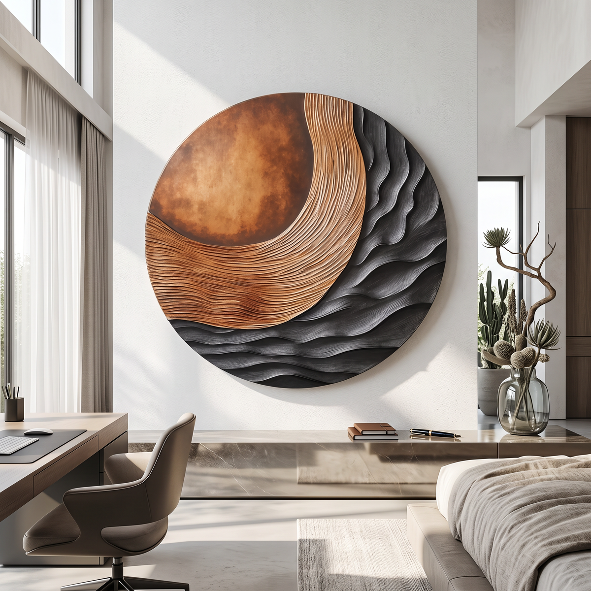 Farmhouse 3D Wood Wall Art For Bedroom Rustic Ambience - Image 2