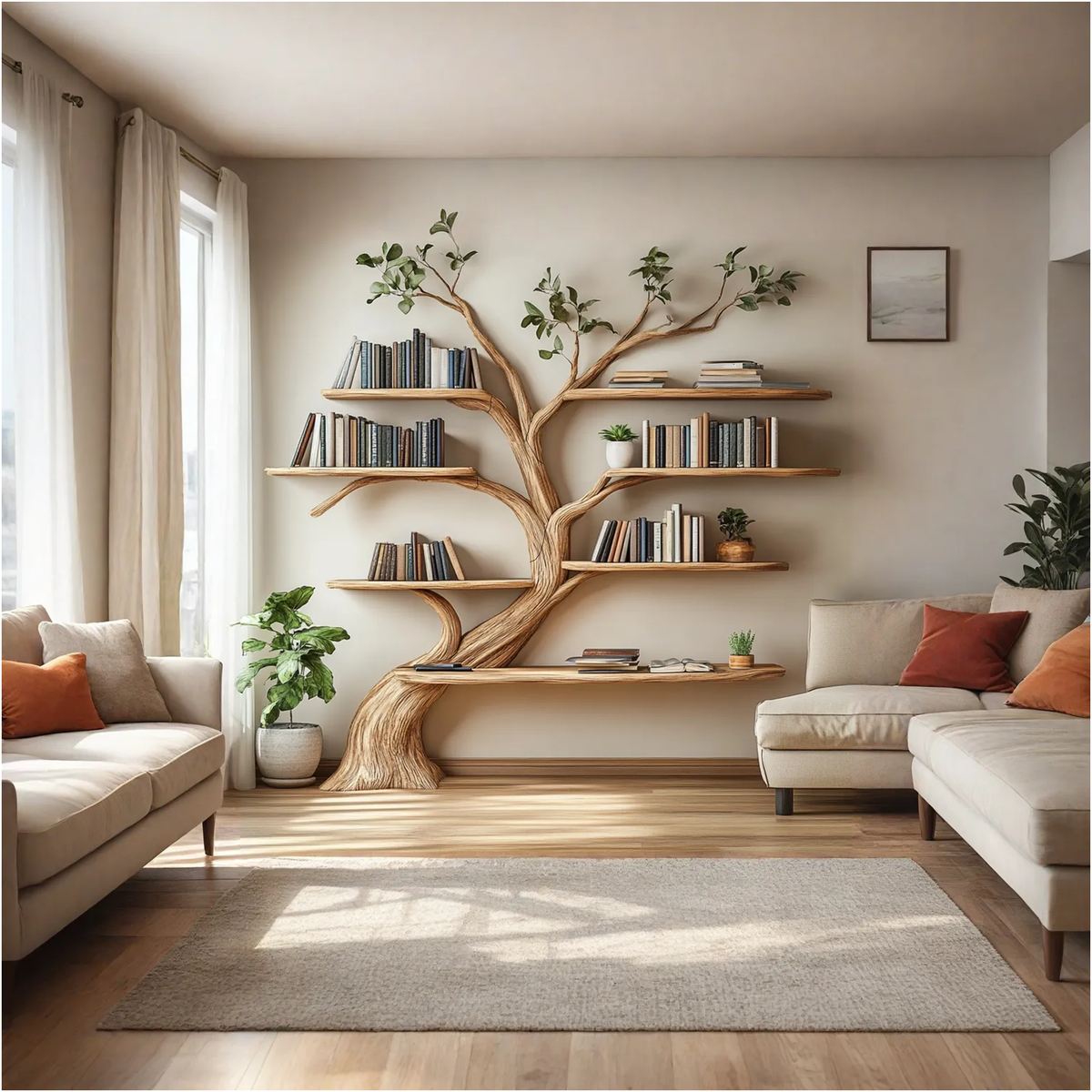 Driftwood Branch Shelf Floating Shelf Wall Mouted - Image 2