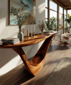 Aerovyn Sculpted Solid Wood Console Table