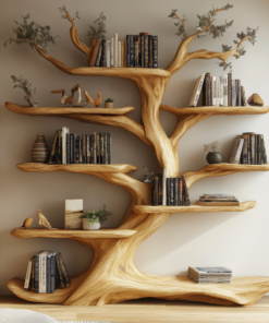 Arborelle Sculpted Solid Wood Tree Bookshelf