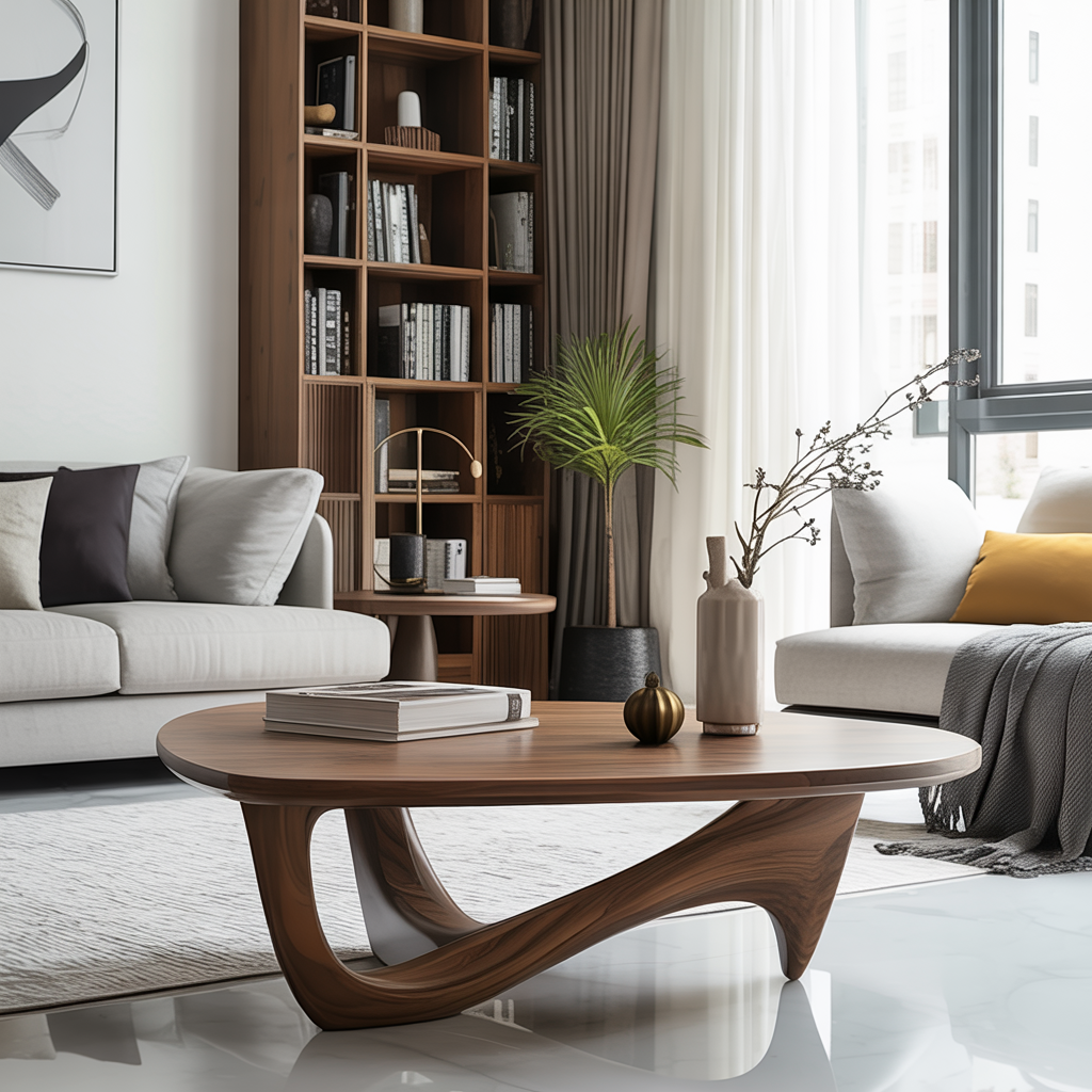 Aurelin Flow Organic Modern Coffee Table - Image 2
