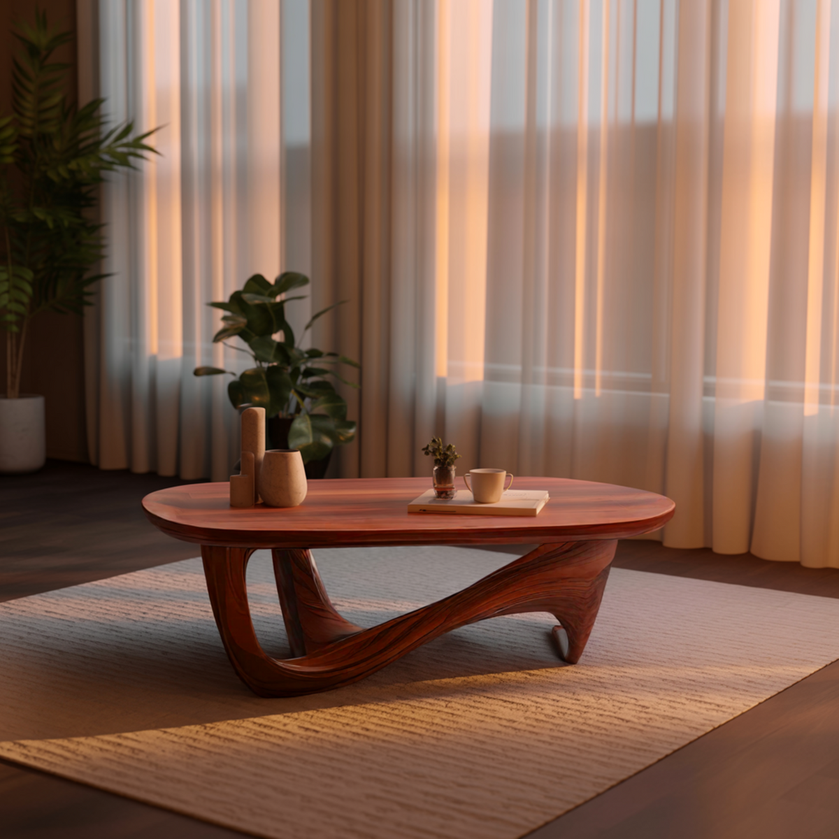 Aurelin Flow Organic Modern Coffee Table - Image 3