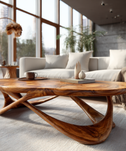 Aurevyn Live Edge Solid Wood Coffee Table
